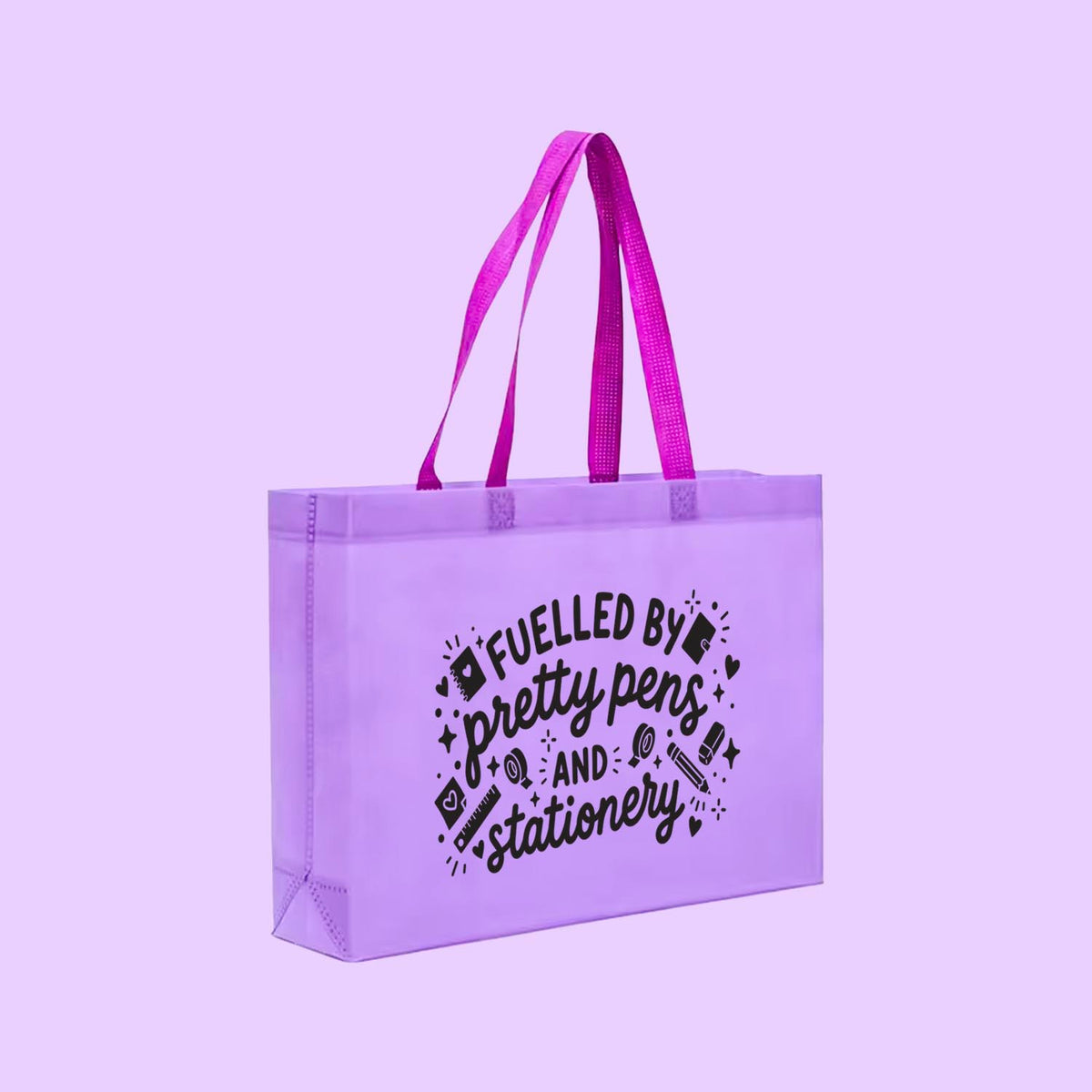 Fuelled By Stationery - Large Tote Bag