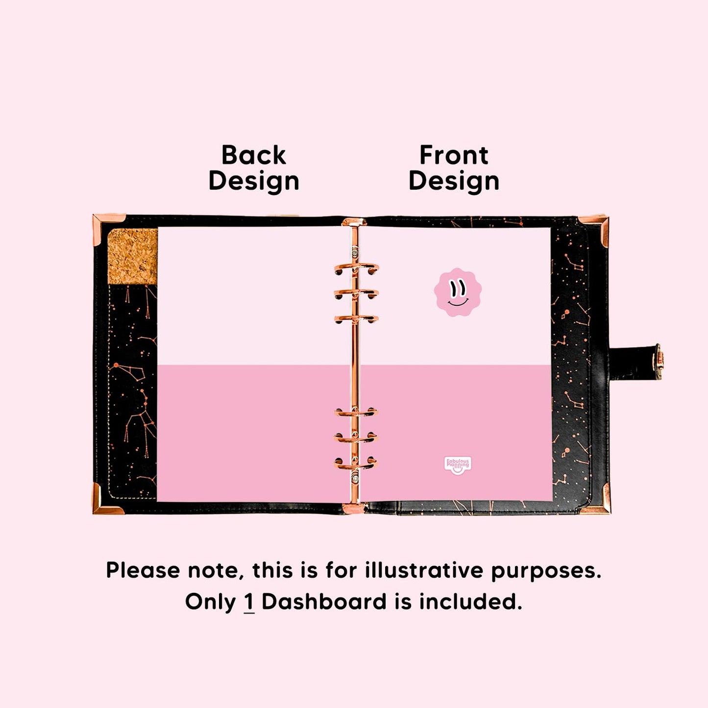 A5 Organiser - Dashboard - Pink Duo