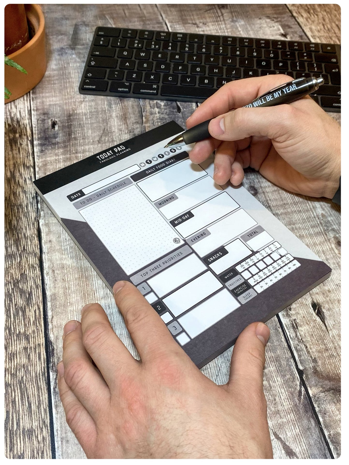 A5 - Today Pad - Charcoal Grey - Fabulous Planning - A5 - TODAYPAD - CHARCOAL