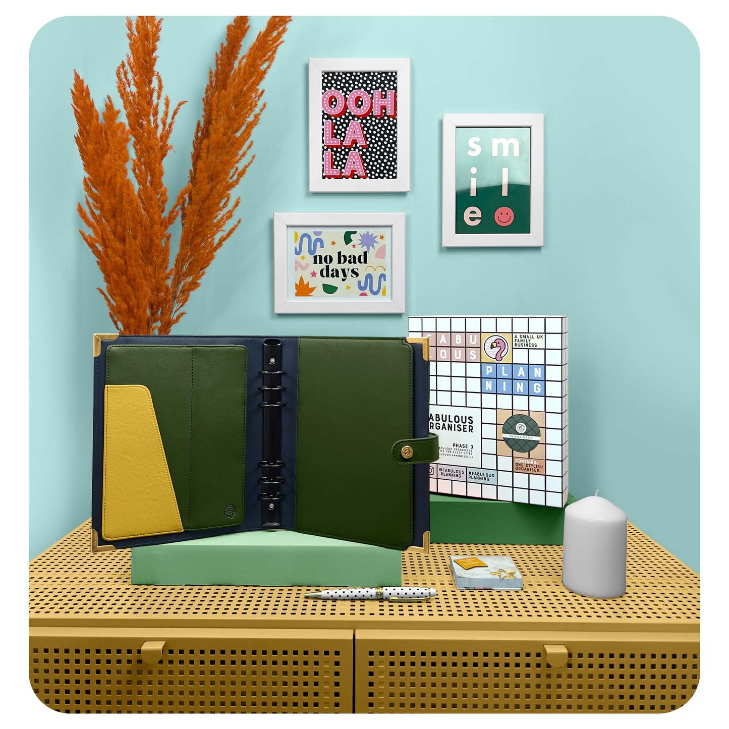 Emerald Padded Organiser Shell - Fabulous Planning - FO - EP - SHELL