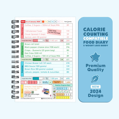 2024 Starter Food Diary Bundle - Fabulous Planning - 2024 - DIARY - BUNDLE - SP3 - C46