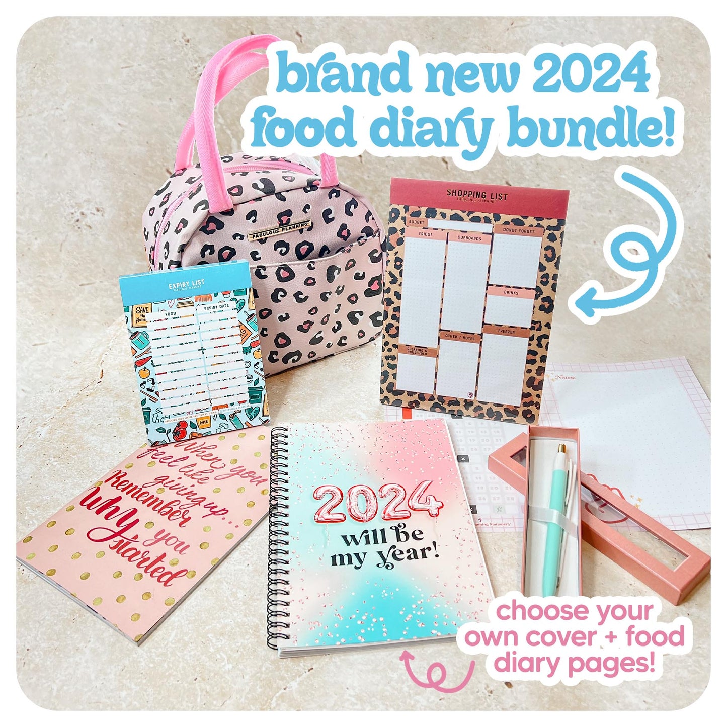 2024 Starter Food Diary Bundle - Fabulous Planning - 2024 - DIARY - BUNDLE - SP3 - C46