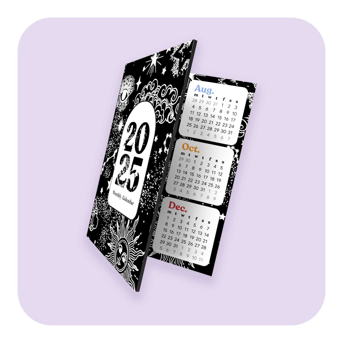 2025 Foldable Calendar A6 Insert