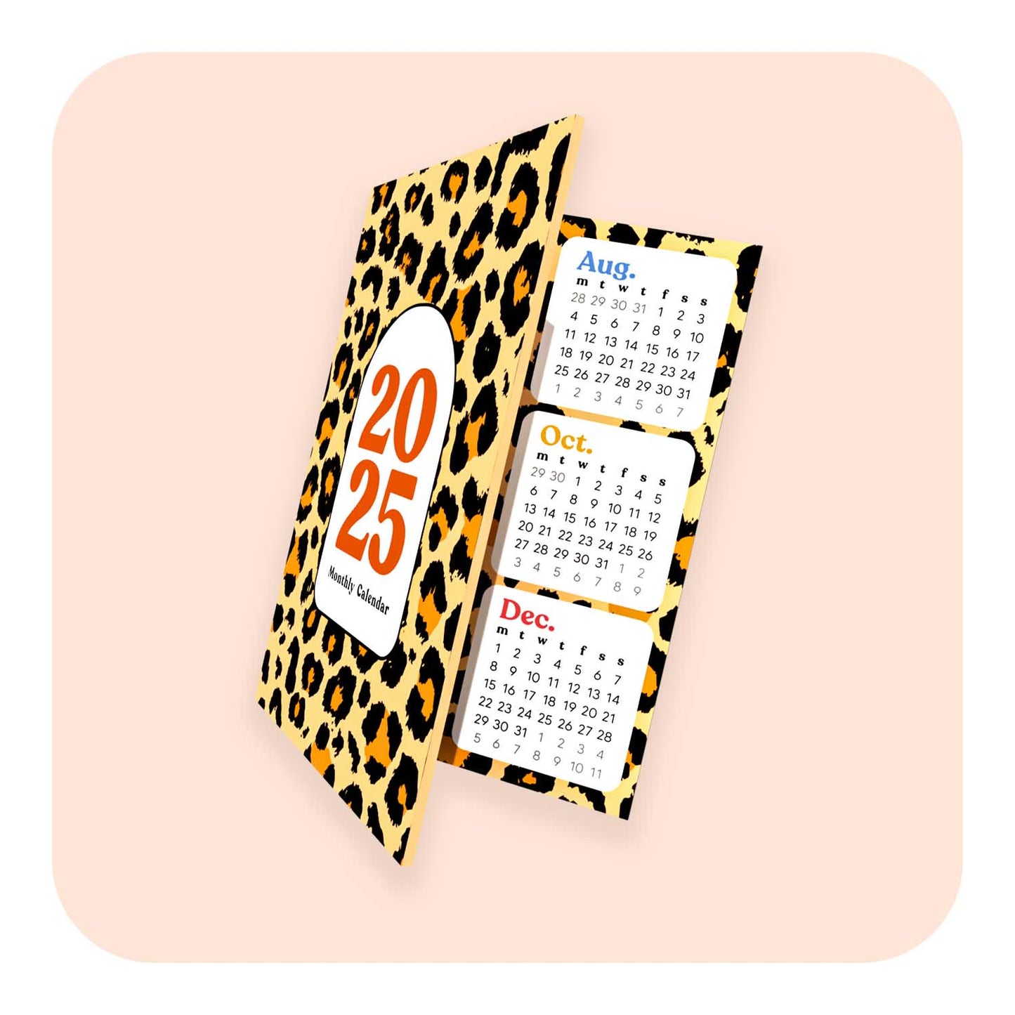 2025 Foldable Calendar A6 Insert