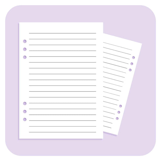 Lined Paper - A6 Organiser Insert