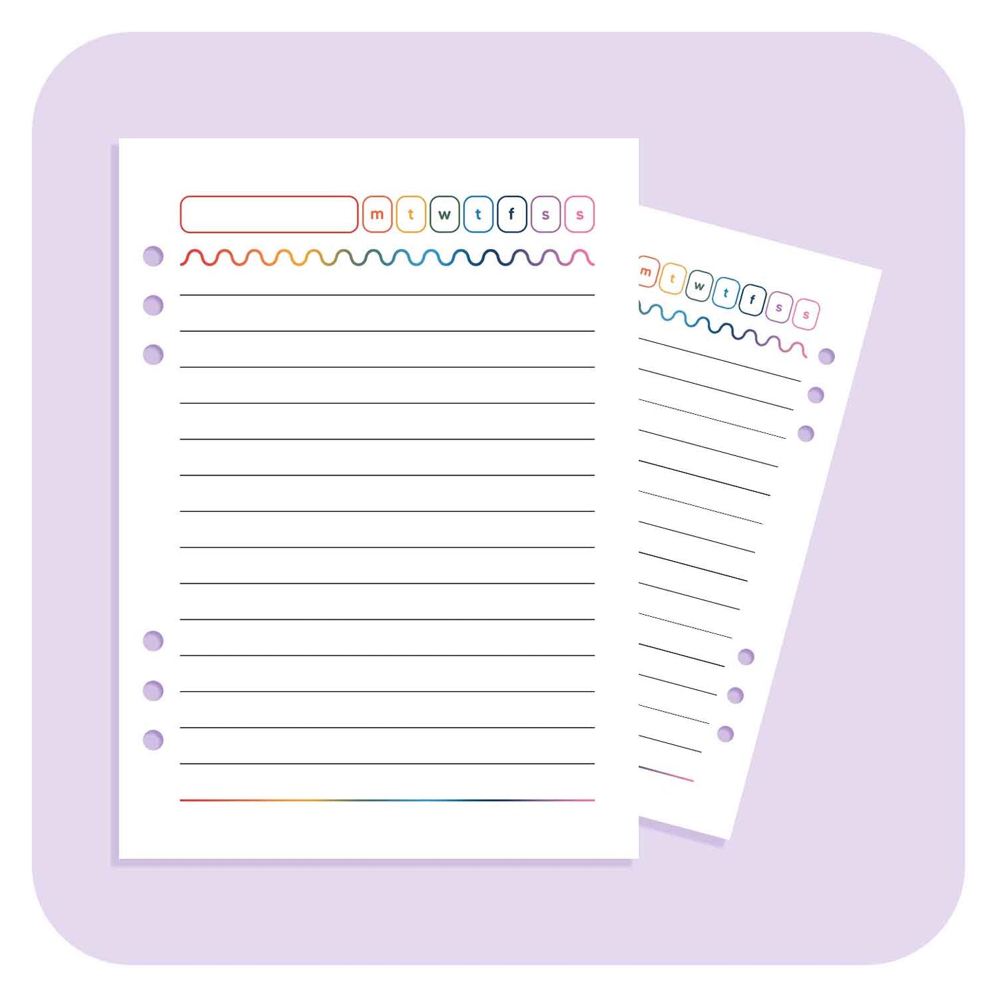 Undated Daily Diary - A6 Organiser Insert