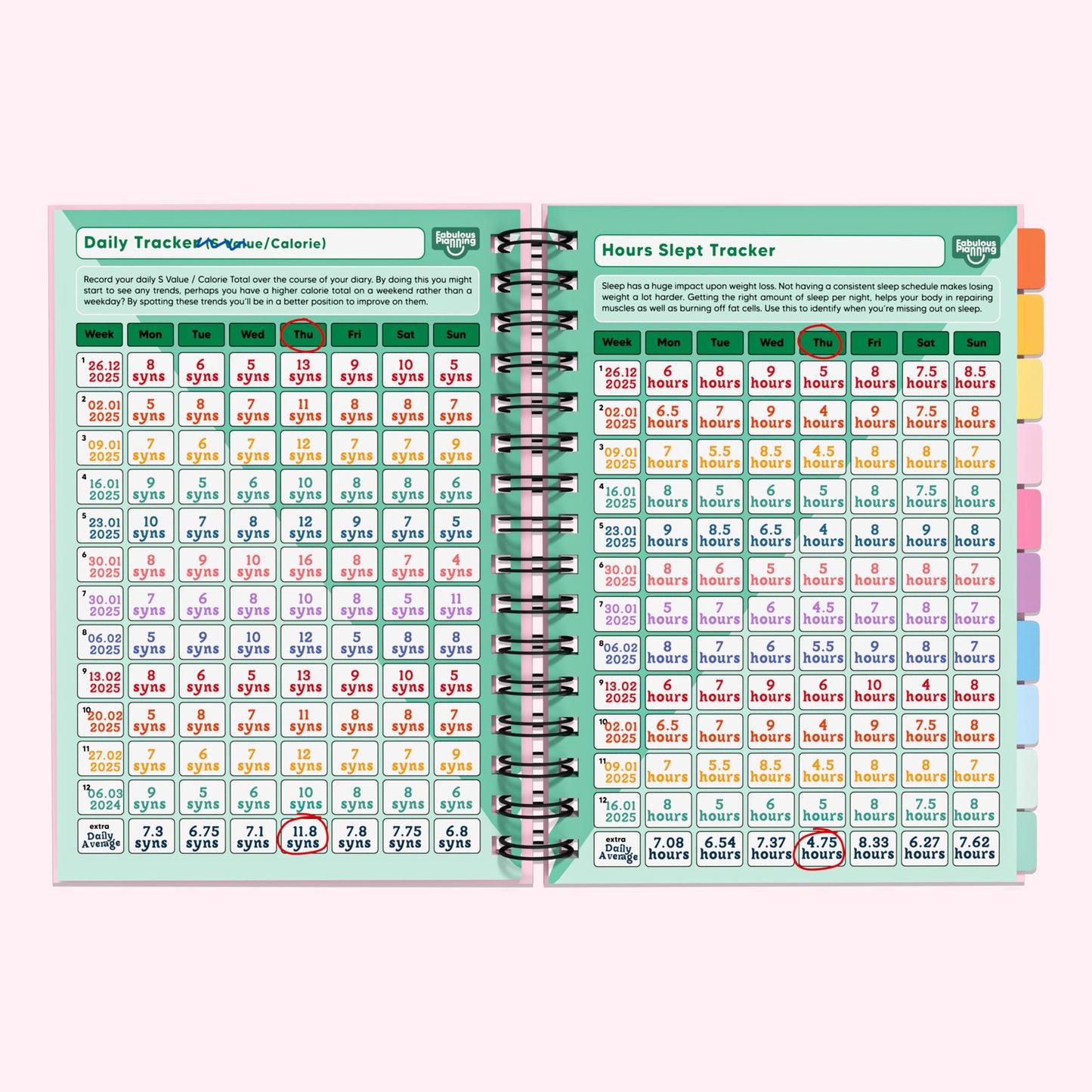 Food Diary - C46 - Slimming World Compatible - Compact