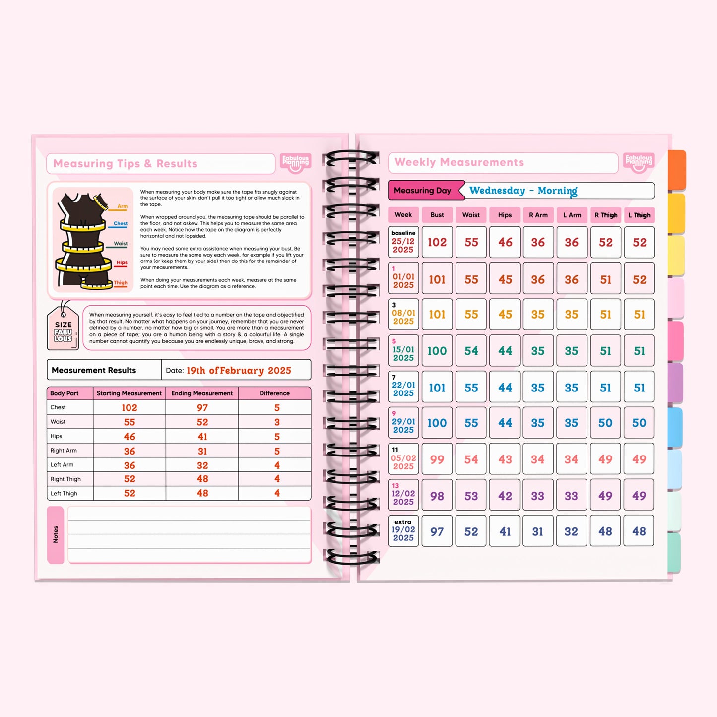 Food Diary - C43 - Slimming World Compatible - Spacious