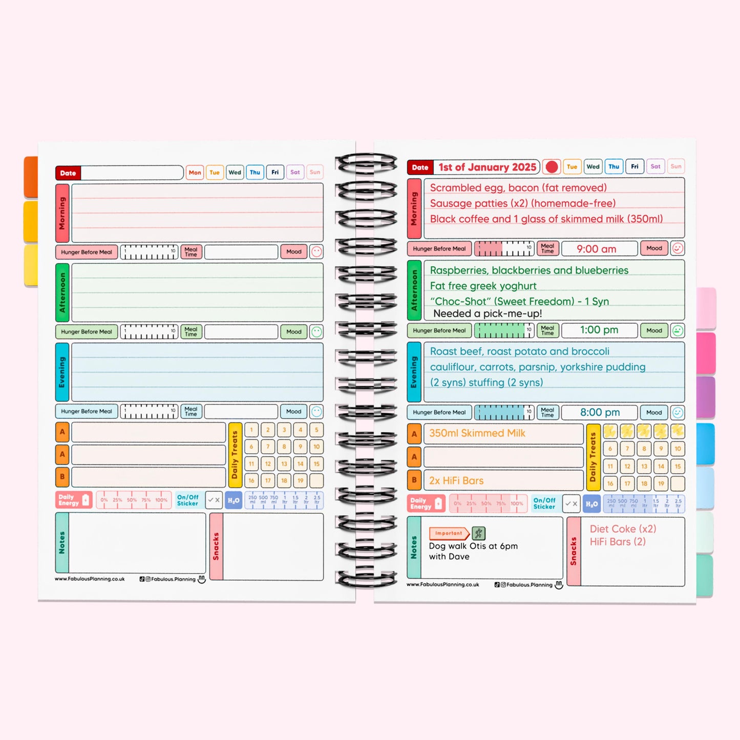 Food Diary - C51 - Slimming World Compatible - Spacious