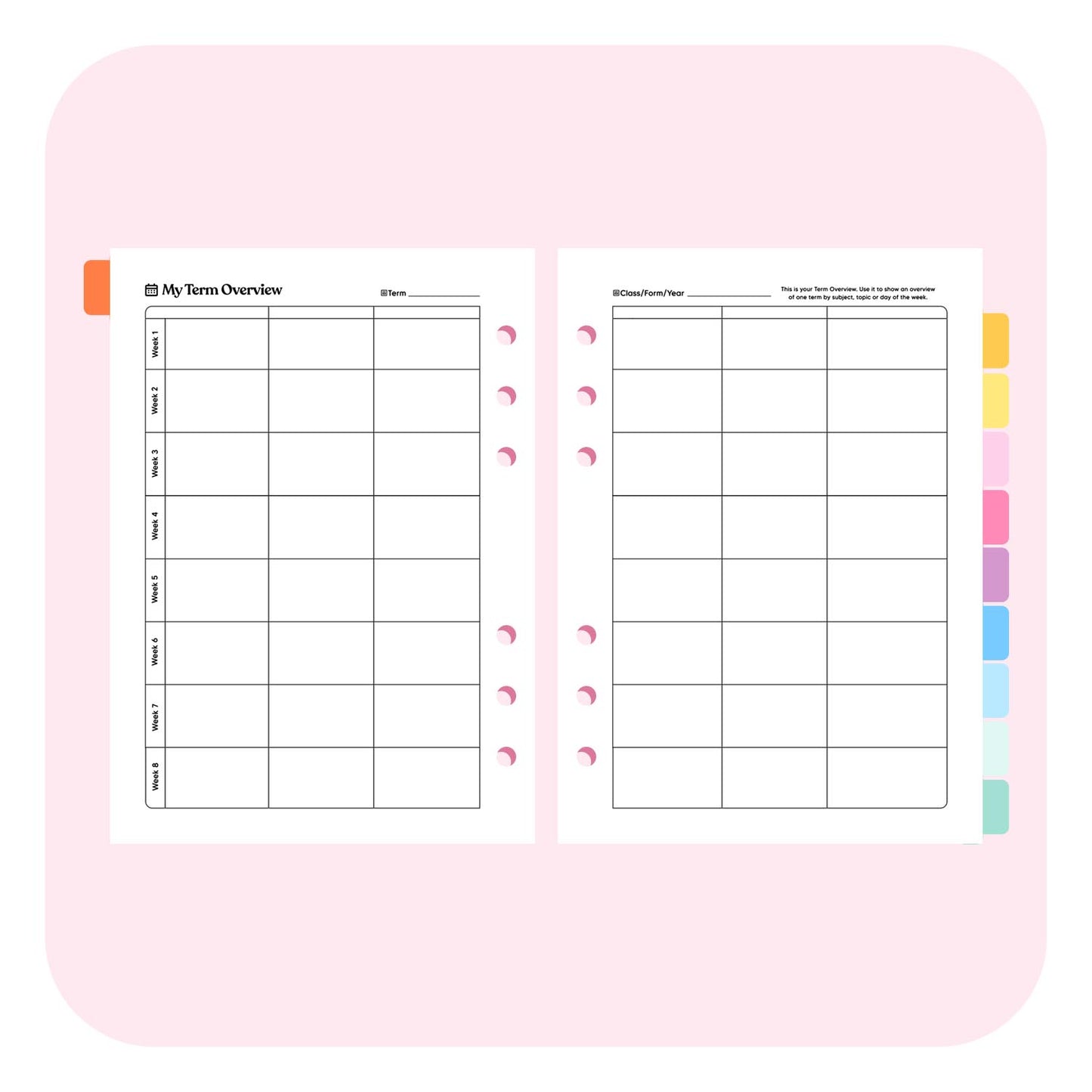 Teacher Dated 2025 | 2026 A5 Planner Insert