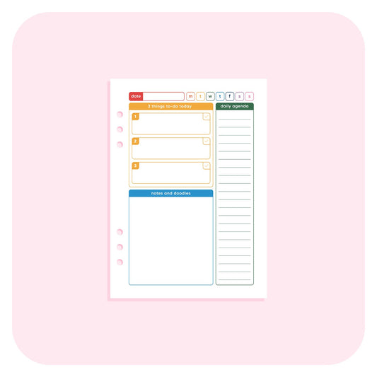 A5 Insert - Agenda Pages