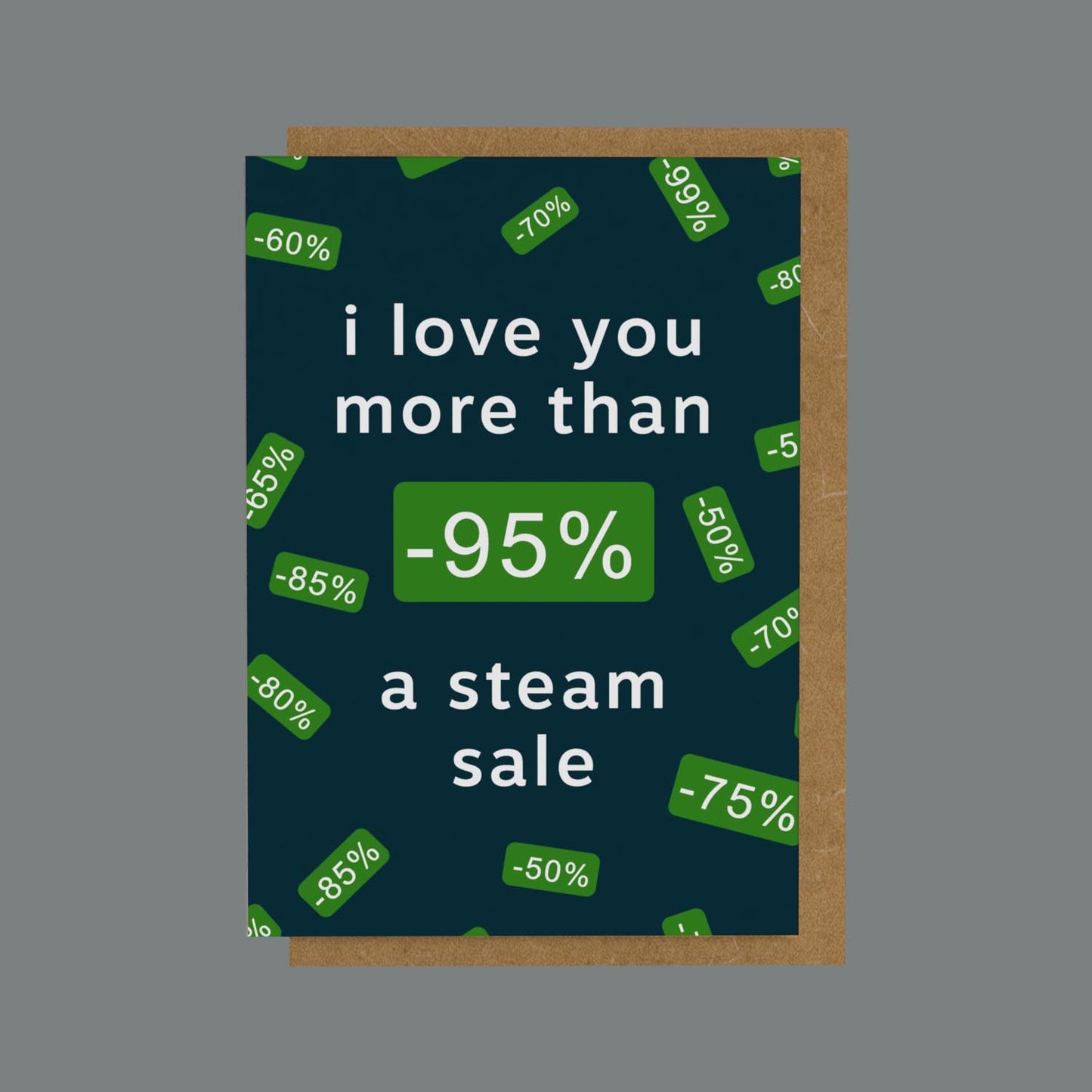 Mini Greeting Card - Steam Sale - Love