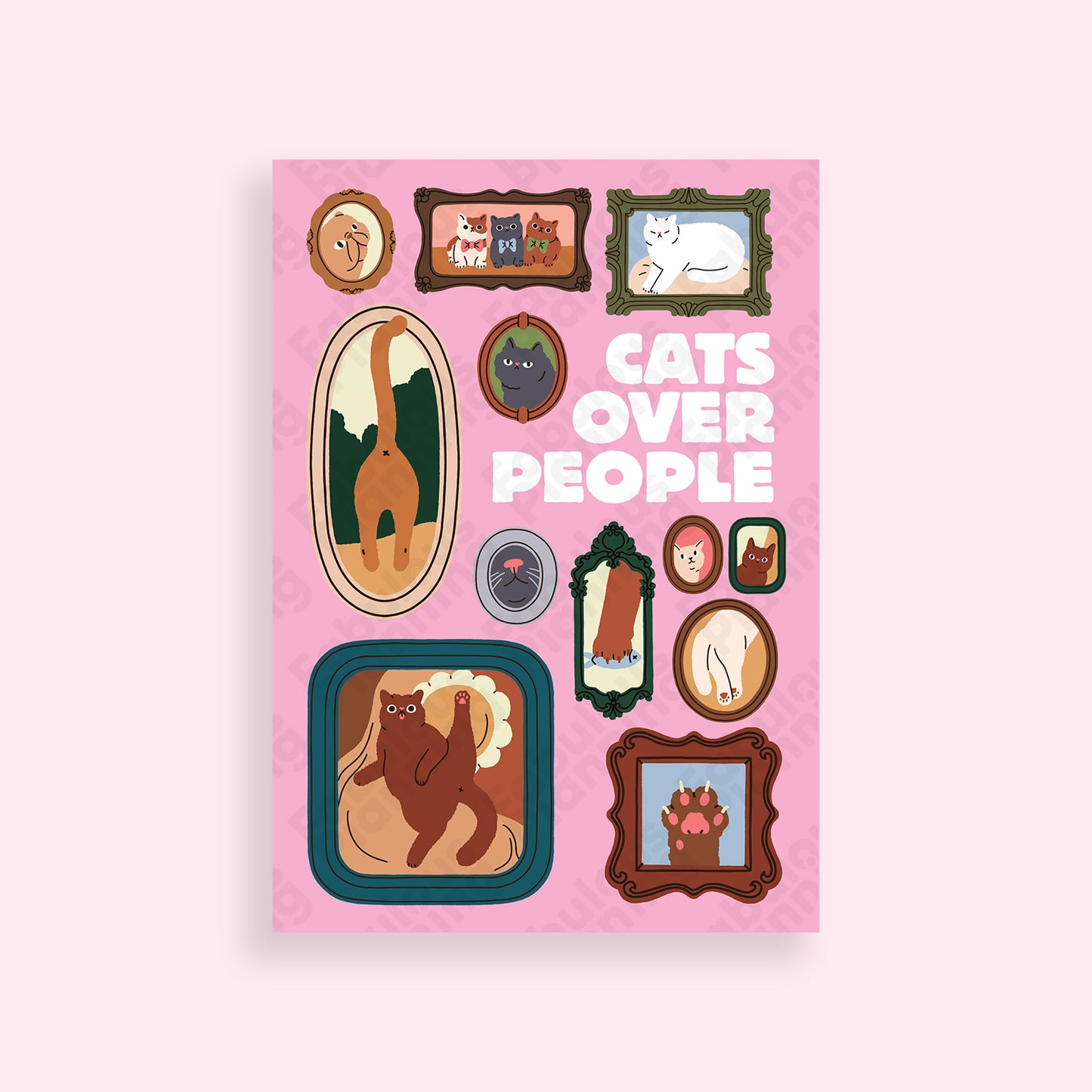 A3 Art Print - Cats Over People