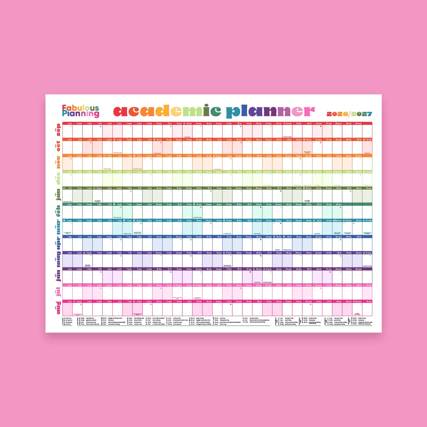 ✨£15+✨ - Free A1 Academic Wall Planner
