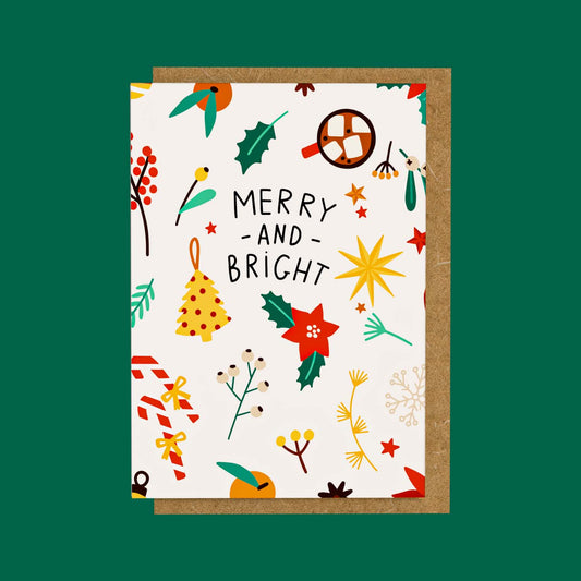 Mini Greeting Card - Merry and Bright
