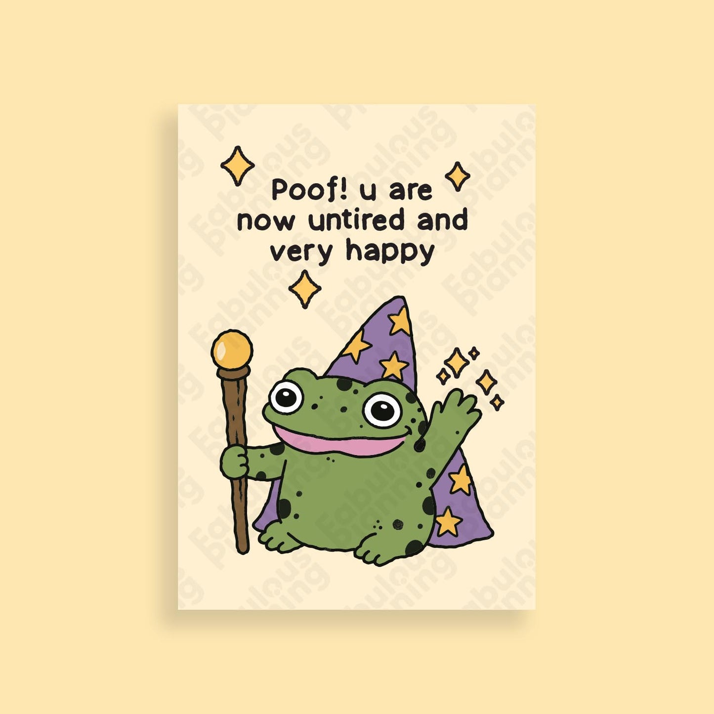 A4 - Art Prints - Poof! U Are Now Untired - Forg Wizard