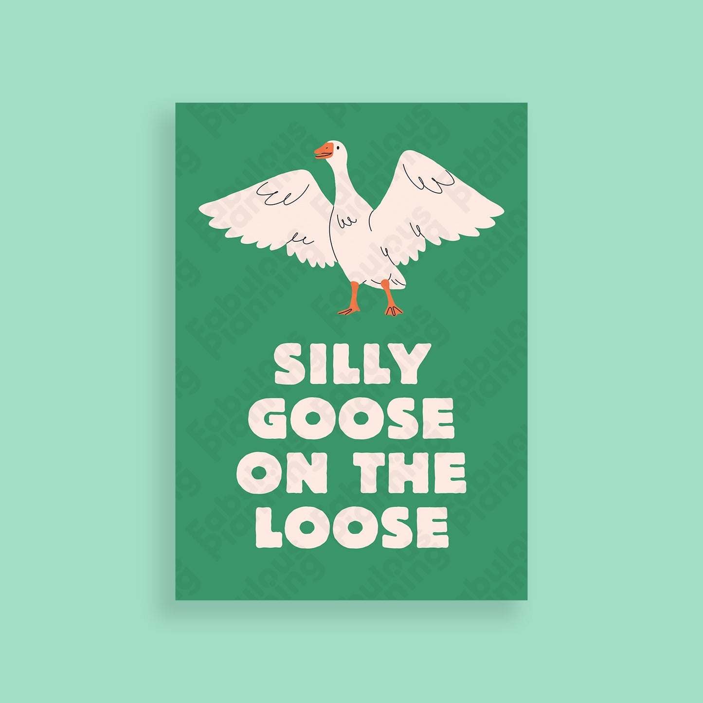 A3 Art Print - Silly Goose On The Loose