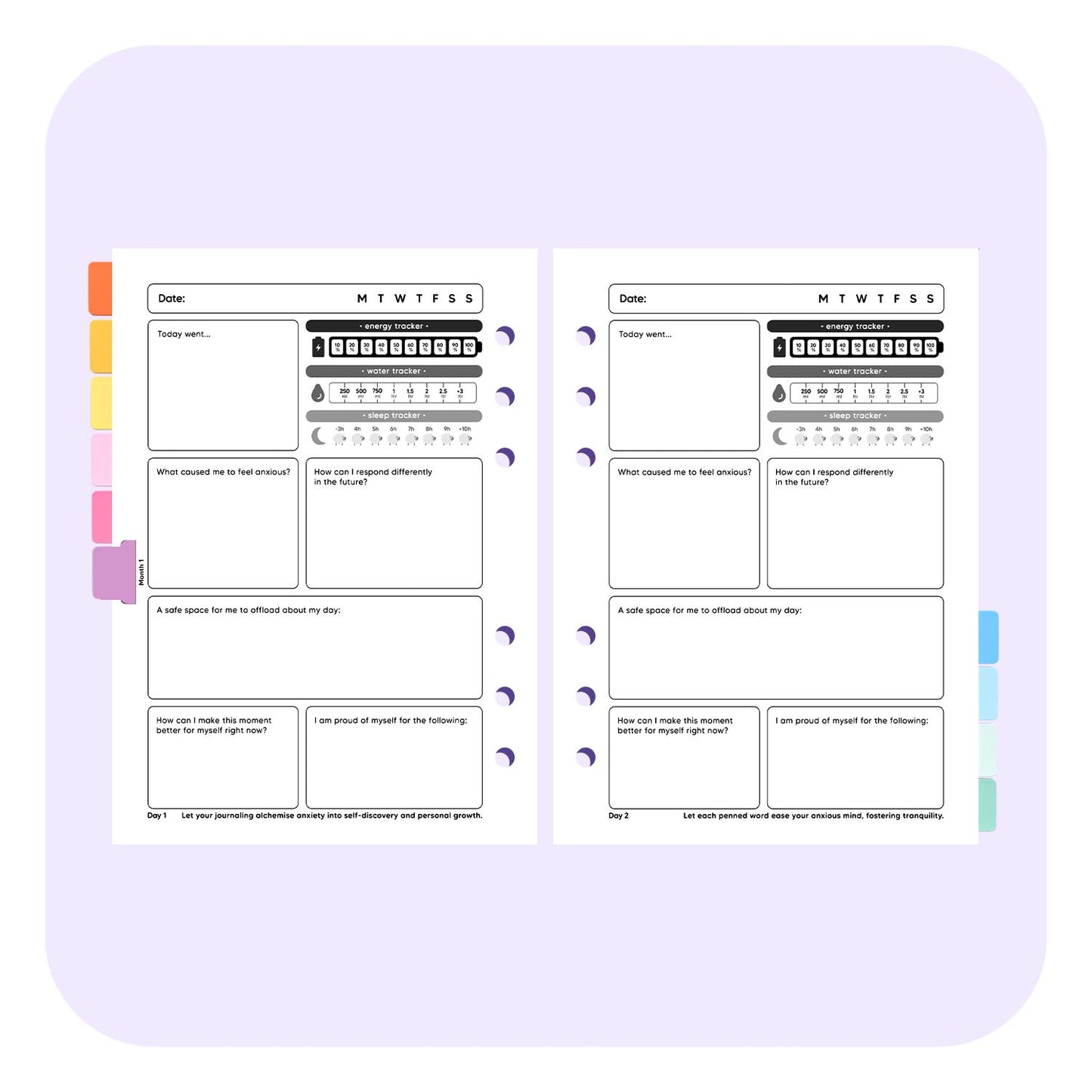 Anxiety Life Planner A5 Insert