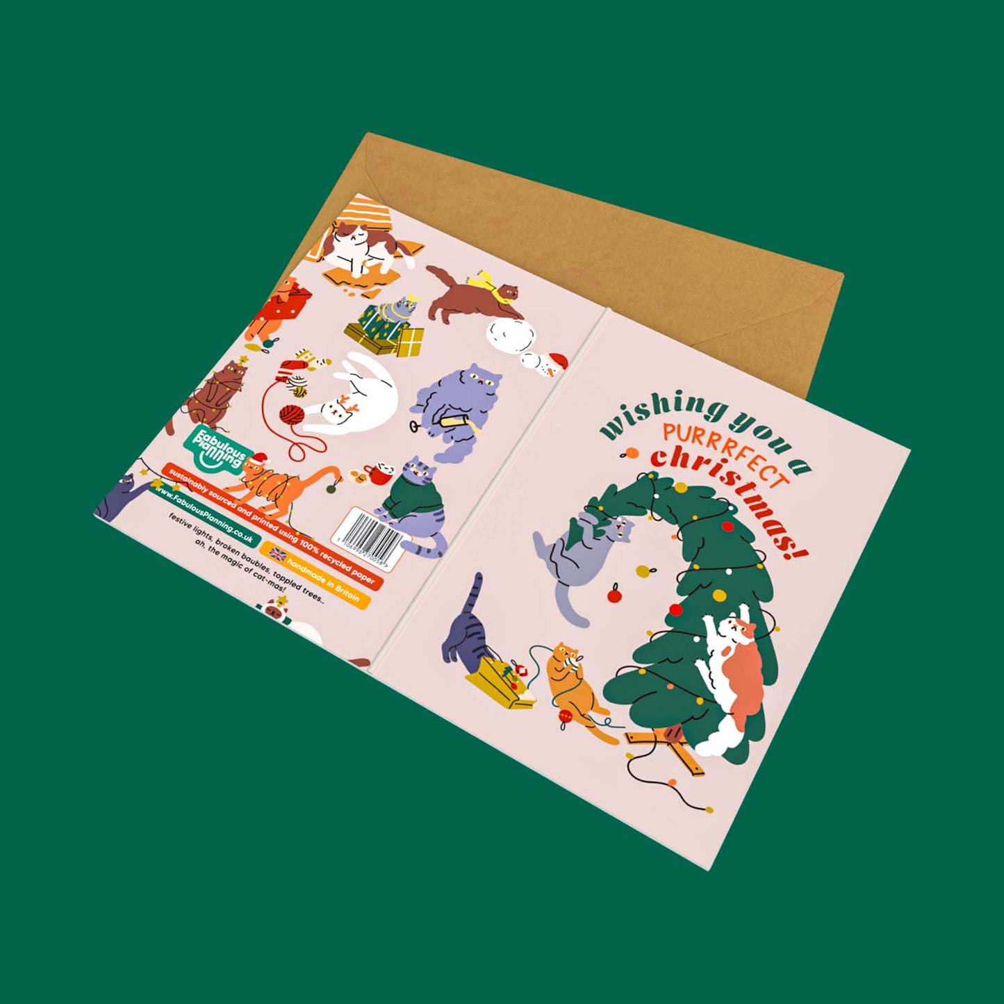 Mini Greeting Card - Purrfect Christmas!