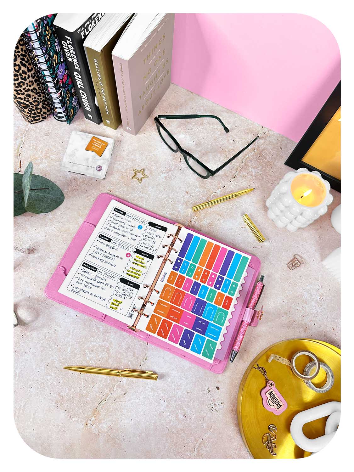 A6 Organiser - Bubblegum Pink