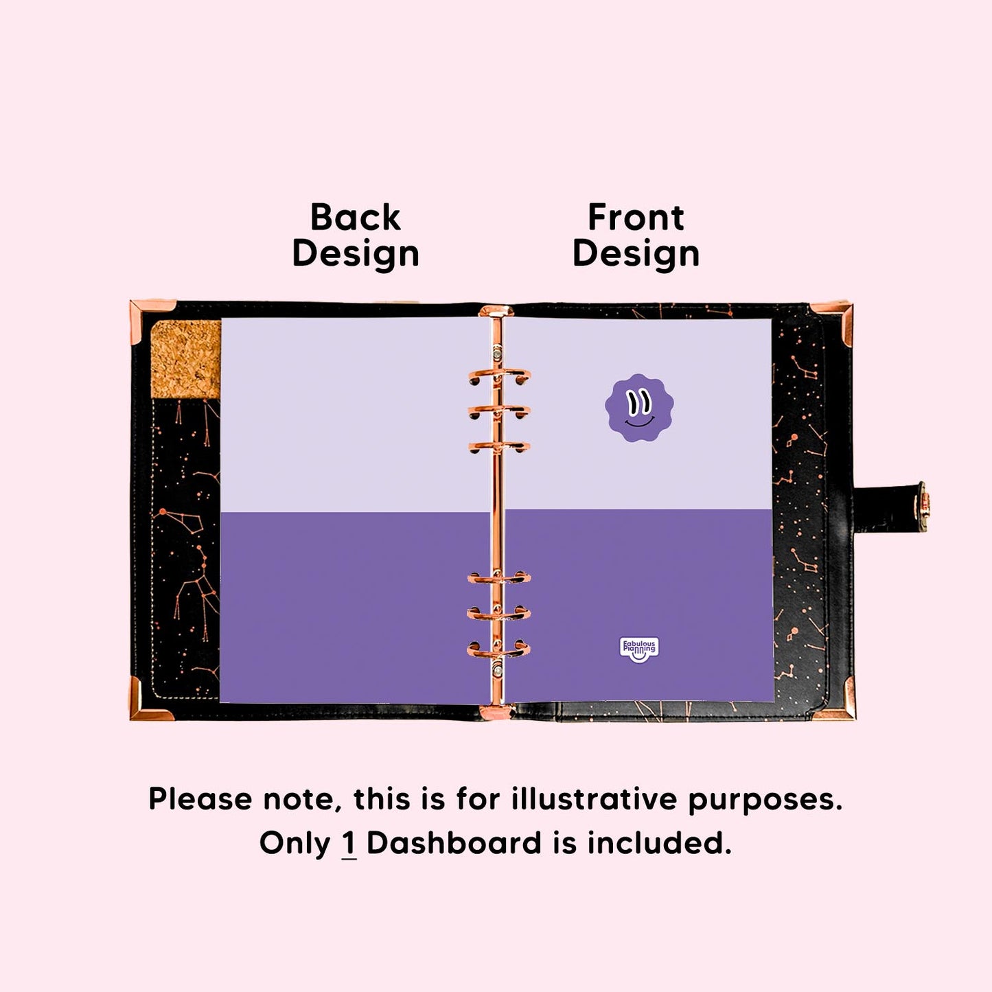 A5 Organiser - Dashboard - Purple Duo