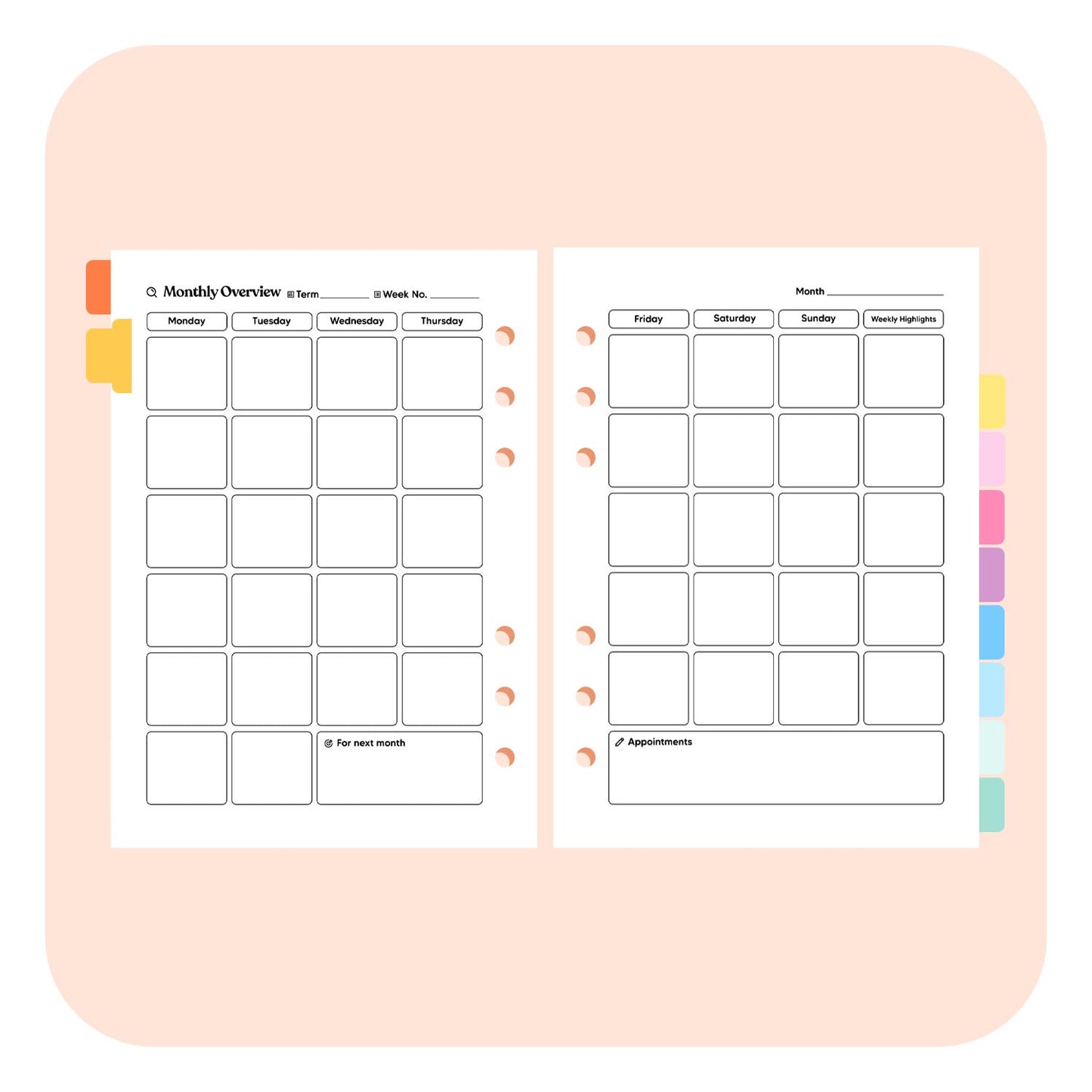 Teacher Undated A5 Planner Insert