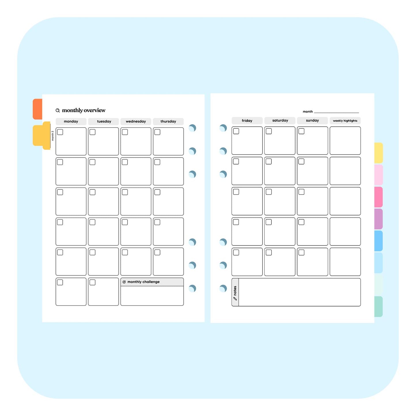 Academic Undated A5 Planner Insert