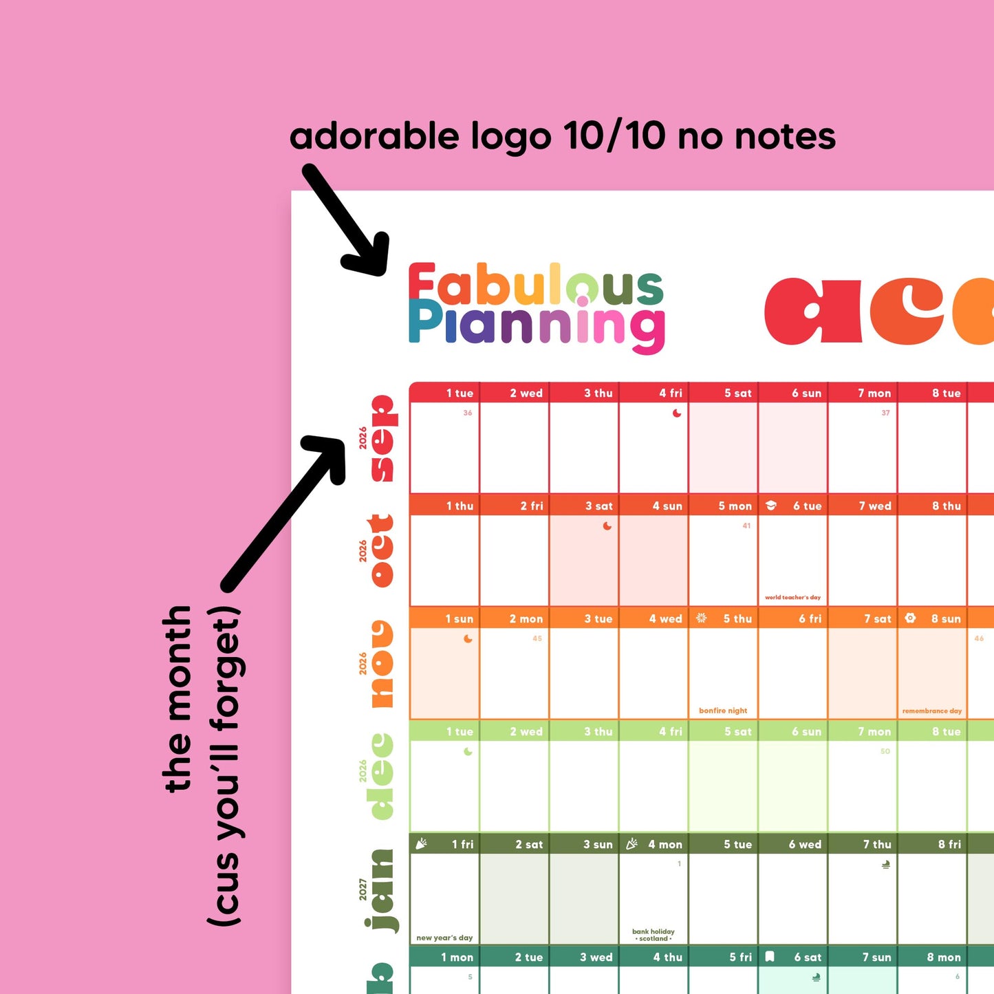 ✨£15+✨ - Free A1 Academic Wall Planner