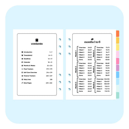 Academic Undated A5 Planner Insert