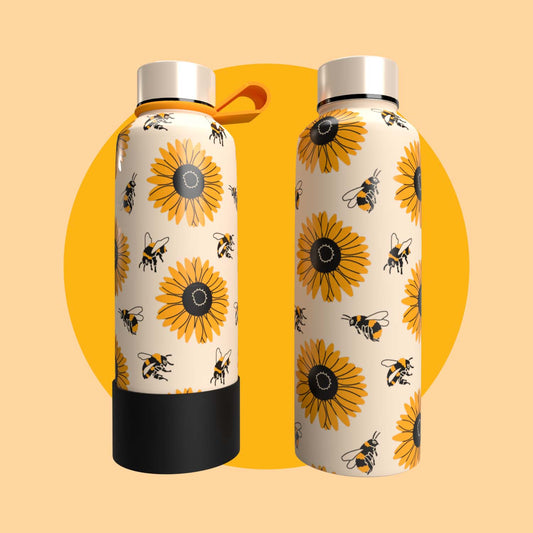 Thirsty Bottles - Sunflowers & Bumblebees