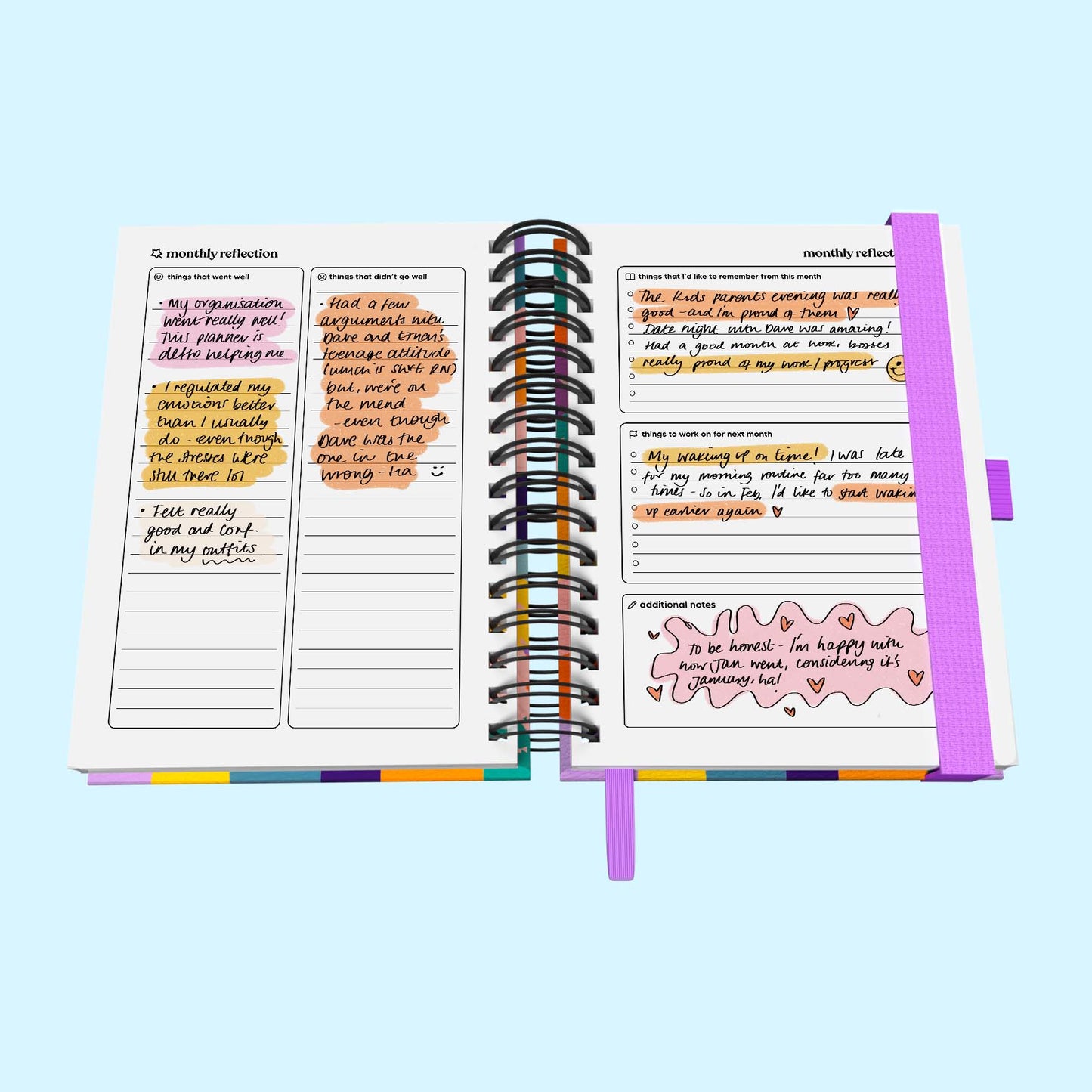 Weekly Undated Spiral Journal