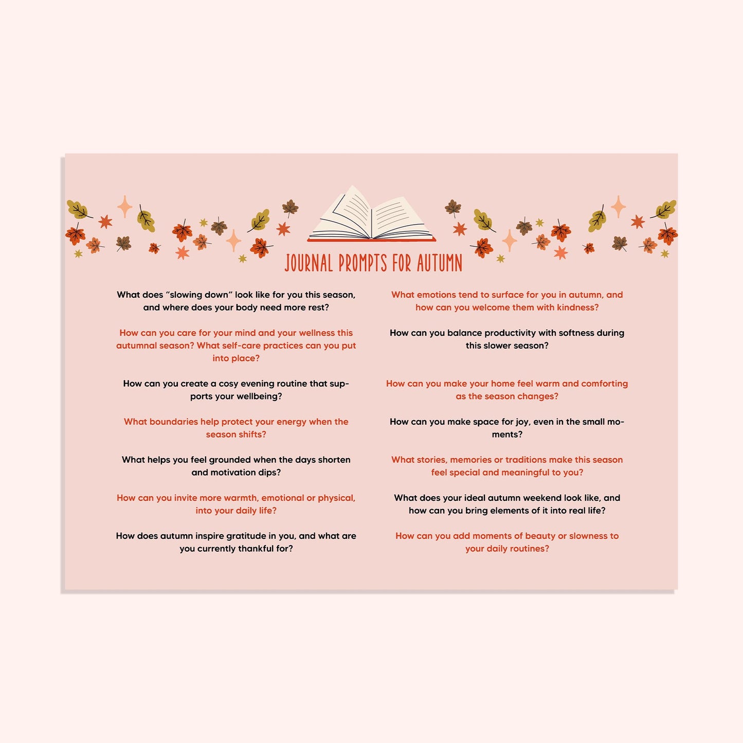 Autumnal Journaling Board