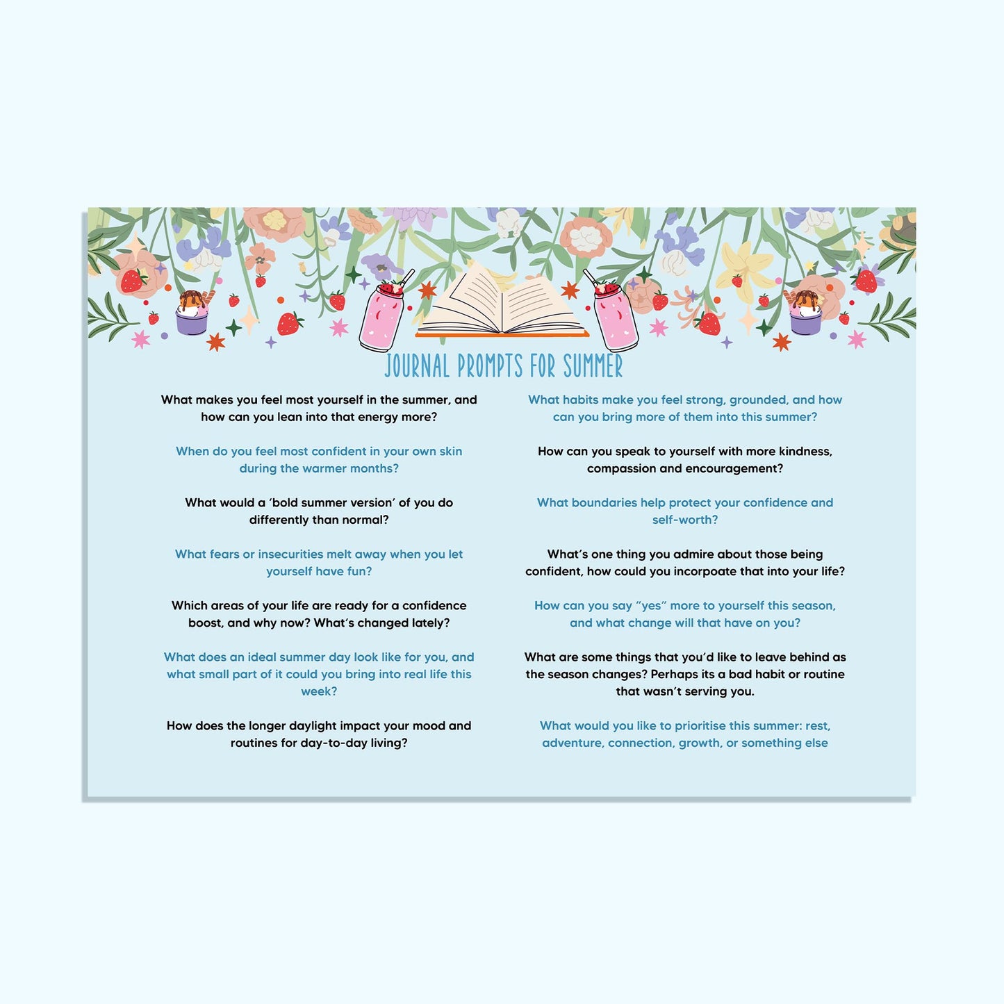 Summer Journaling Board