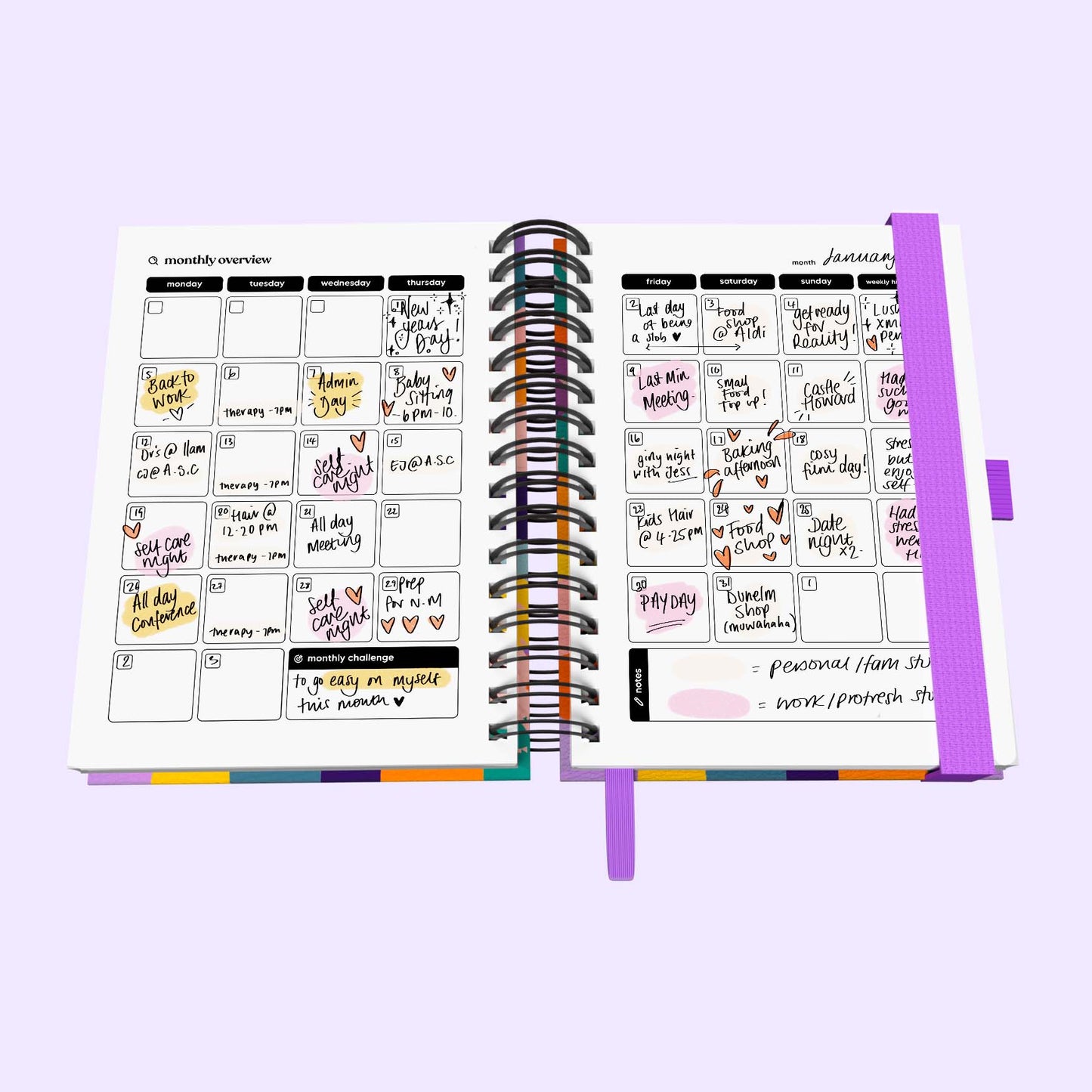 Daily Undated Spiral Spiral Journal