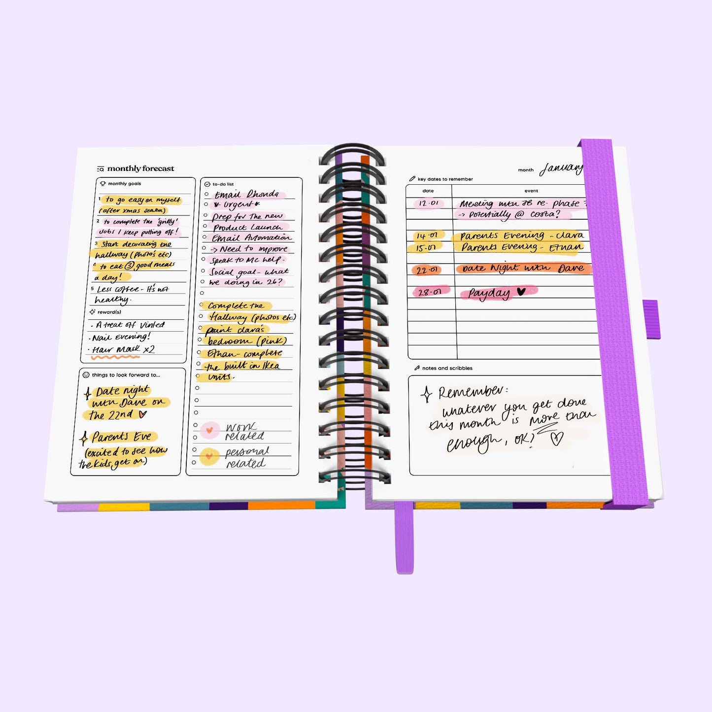 Daily Undated Spiral Spiral Journal