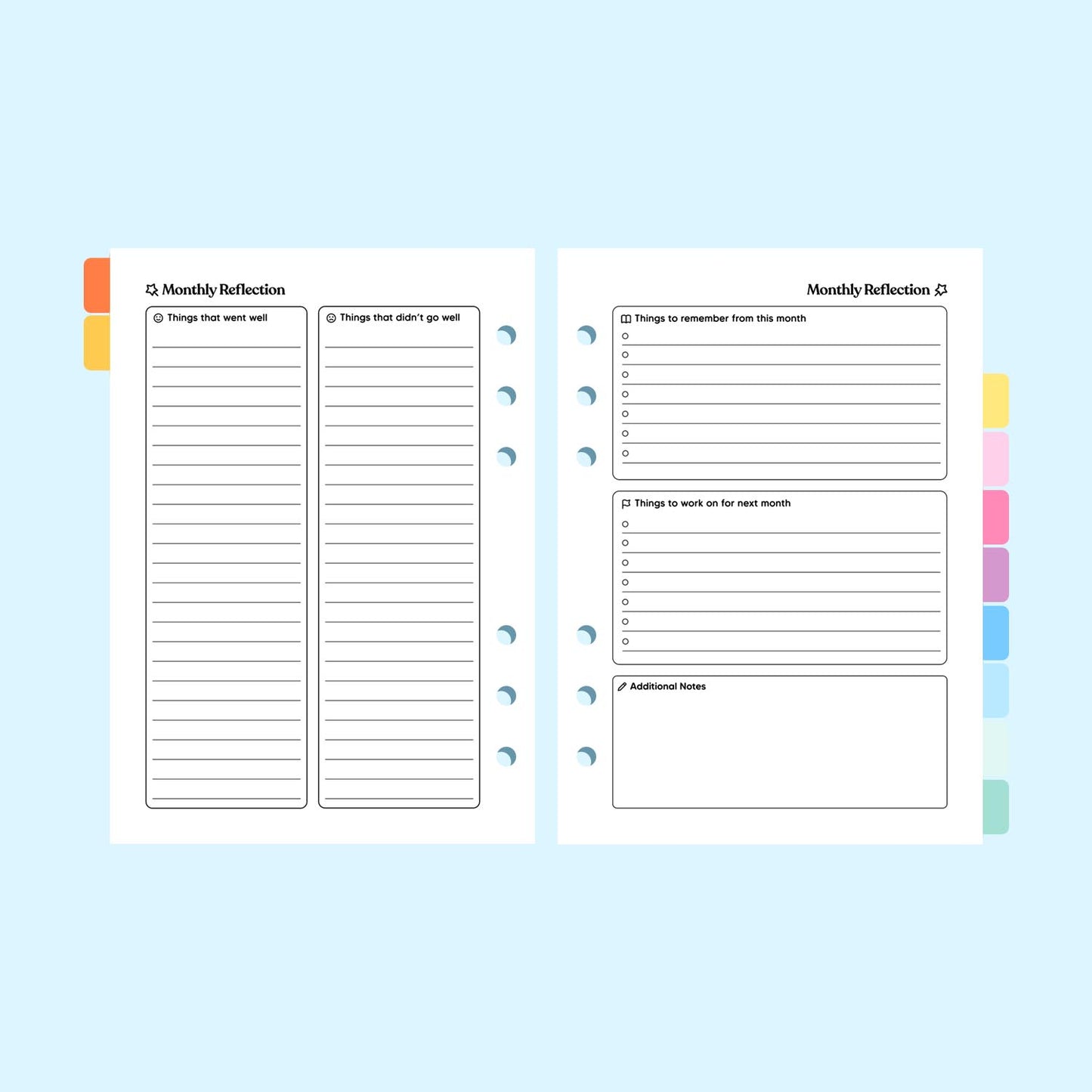 Academic Undated A5 Planner Insert