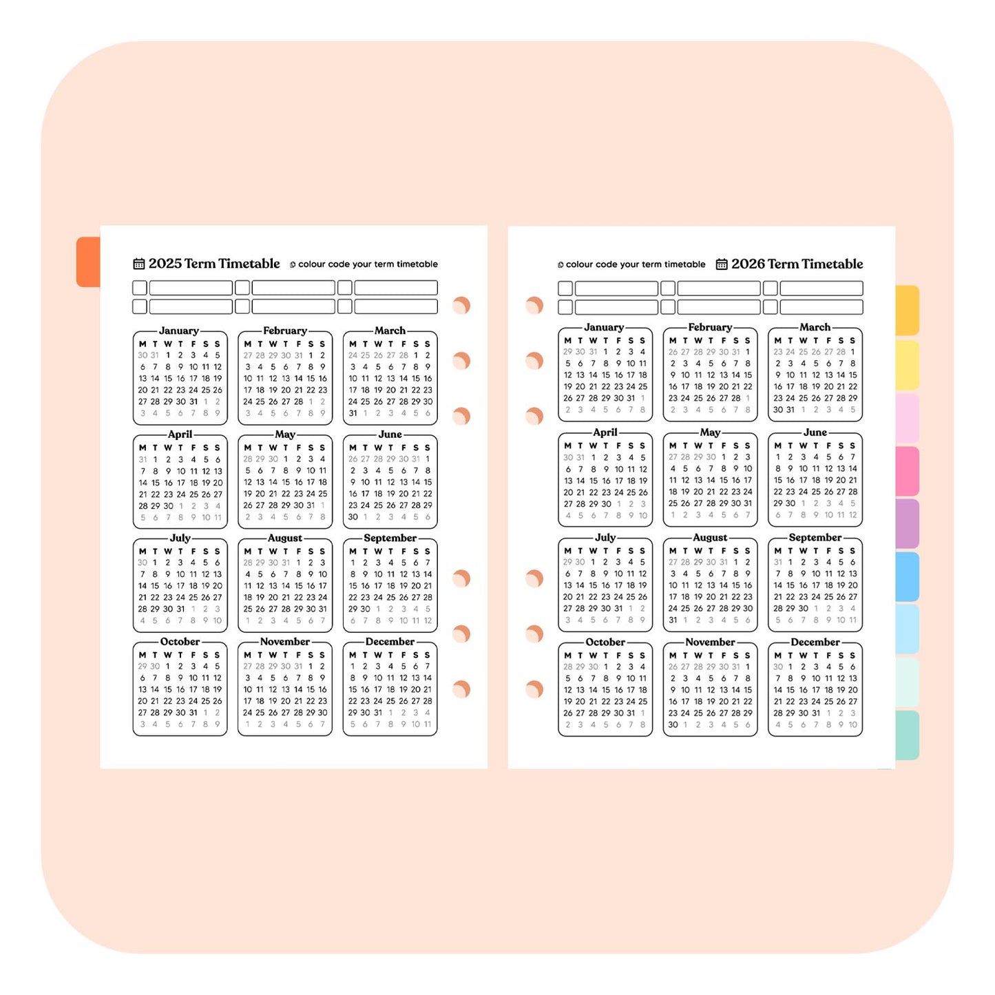 Teacher Undated A5 Planner Insert