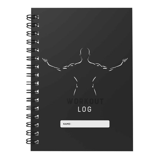 Gym Diary - Workout Log - Male Silhouette Black