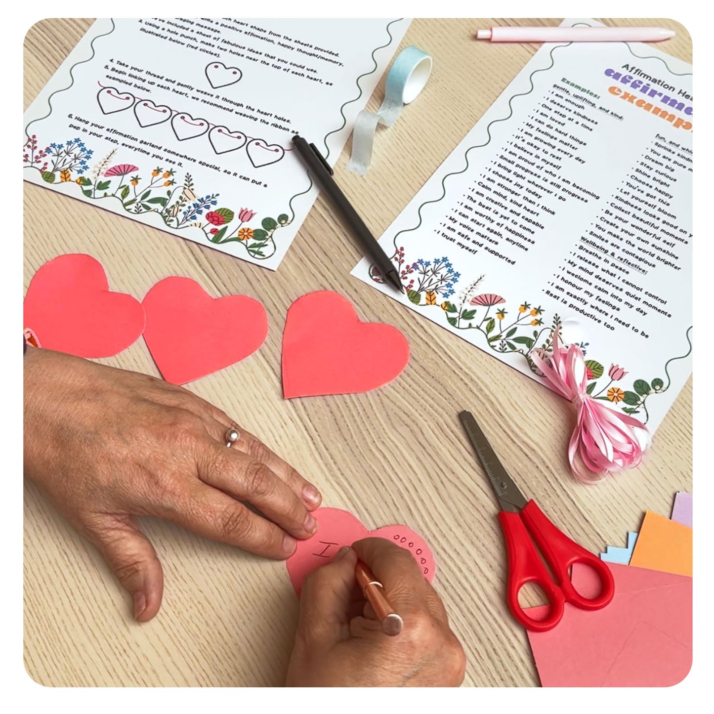 Activity Box • Affirmation Heart Garland