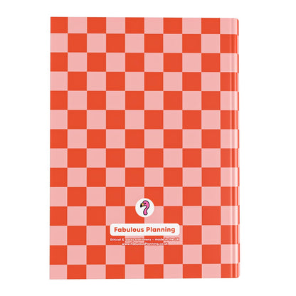 Pink Grid - A5 Paperback Notebook