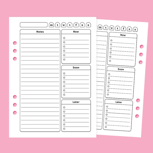 Priority Planner - A6 Organiser Insert