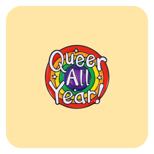 Queer All Year Enamel Pin