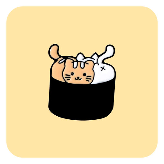 Sushi Cat Twin Enamel Pin