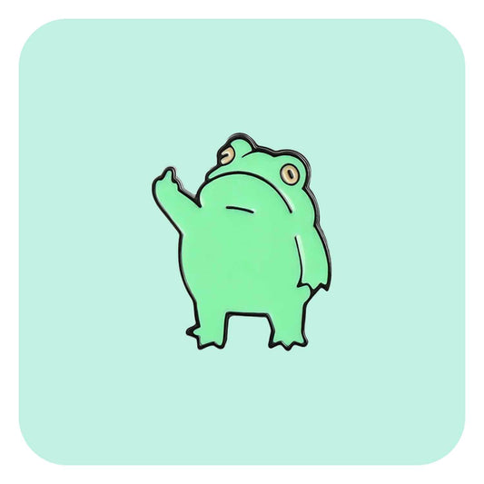 Froggy Middle Finger Enamel Pin