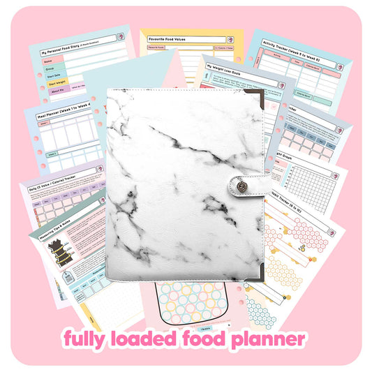 White Marble - Food Diary Organiser P3
