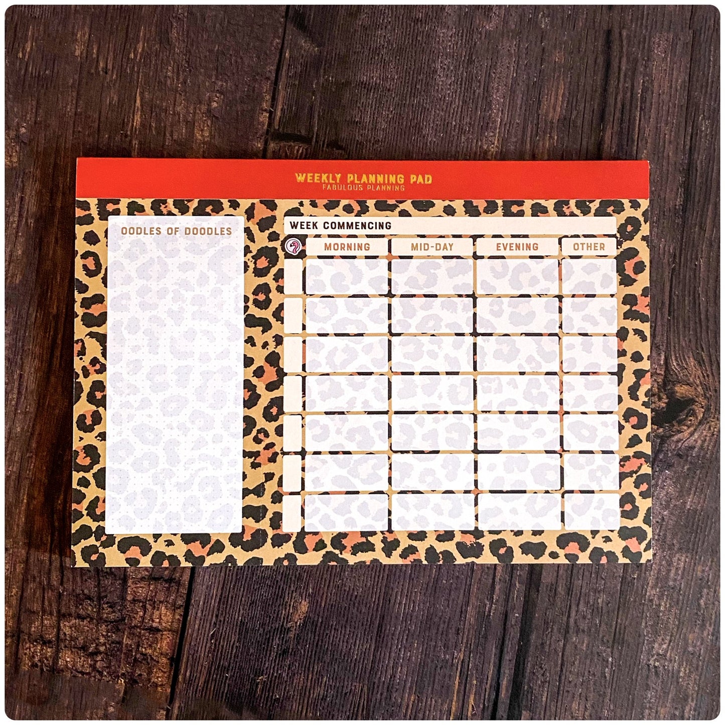 A4 - Yearly Planning Pad - Exotic Leopard - Fabulous Planning - A4 - PAD - LEOPARD