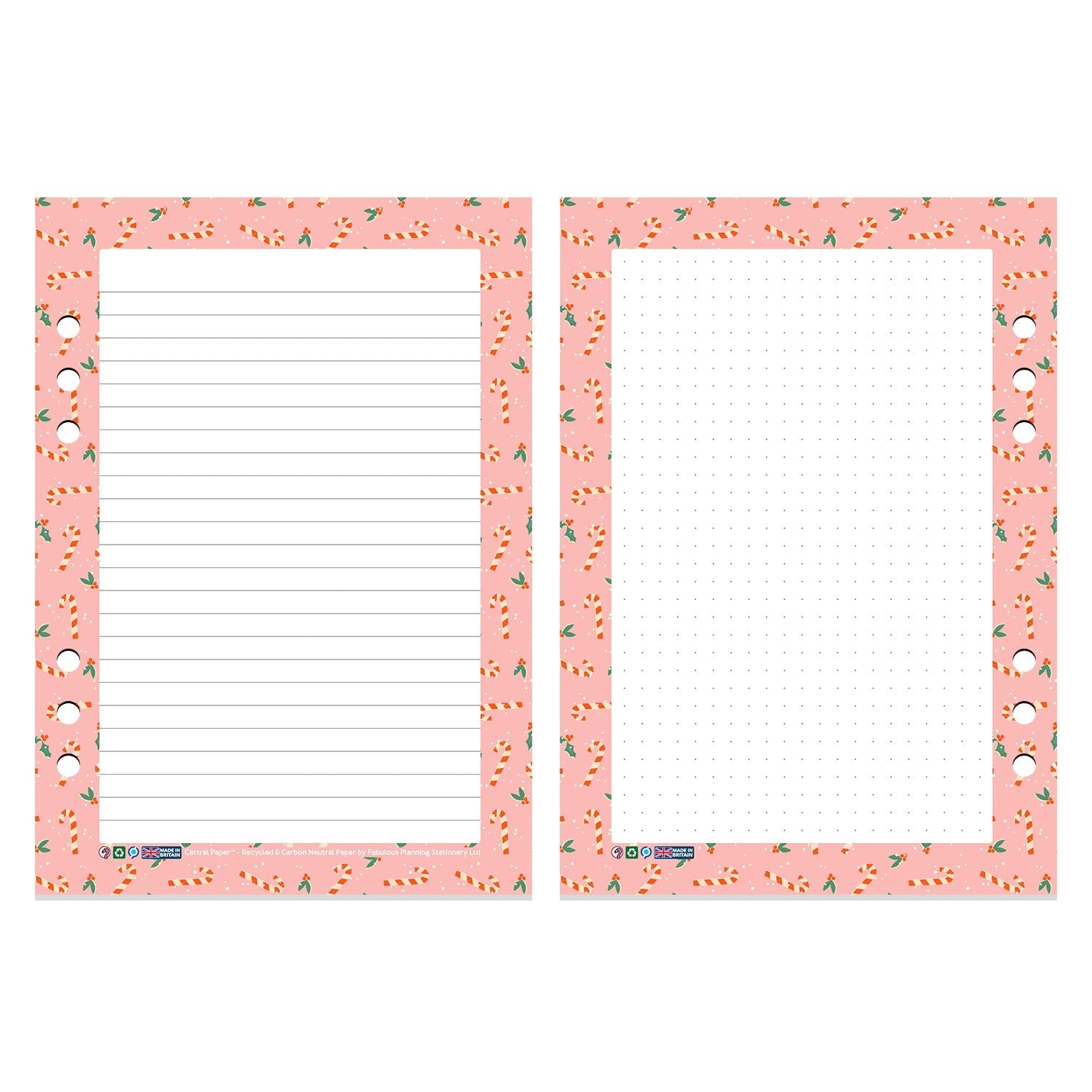 A5 - Cartral Paper - Insert - Candy Cane Lane