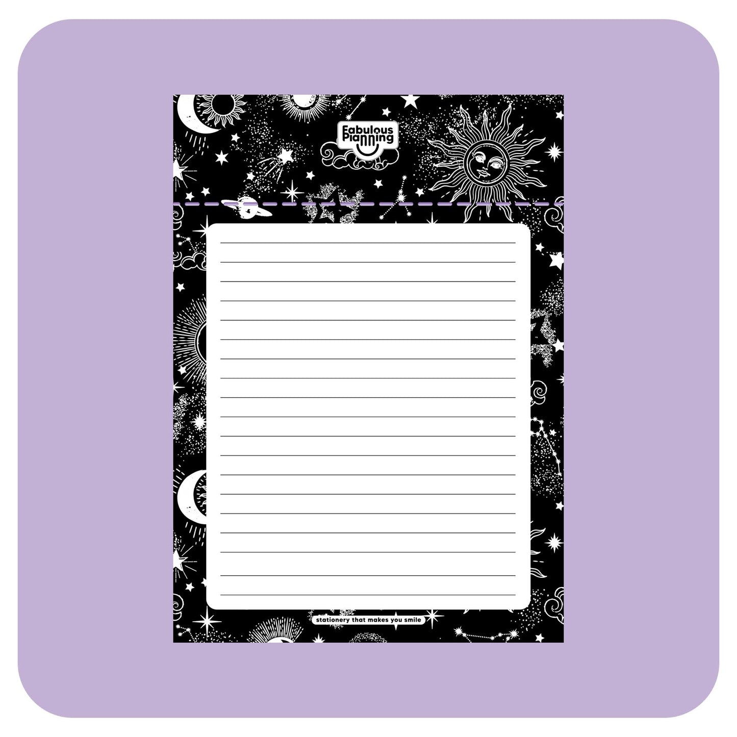 A5 Refill Pad - Astronomy - Fabulous Planning - A5PAD - ASTRO - LINED - SCREW - MAG