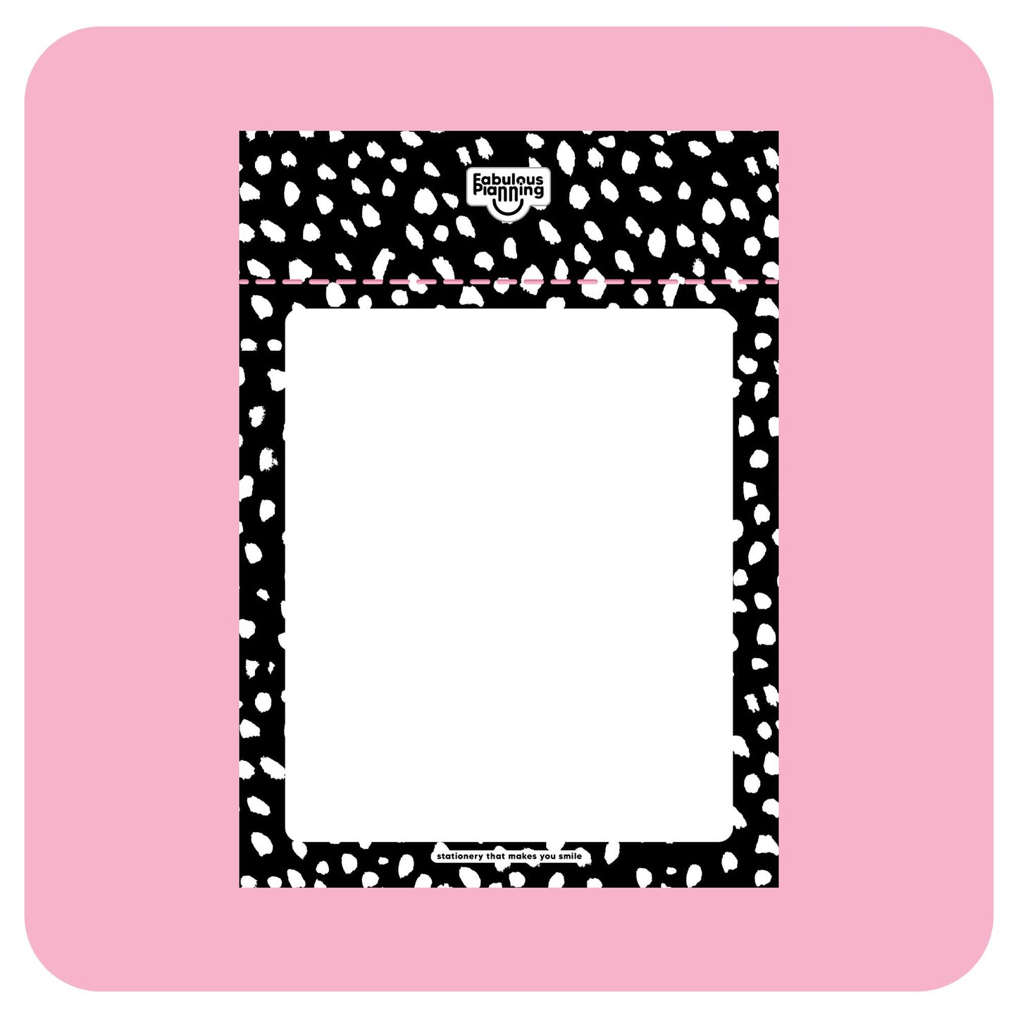 A5 Refill Pad - Dalmatian - Fabulous Planning - A5PAD - DALMAT - BLANK - SCREW - MAG