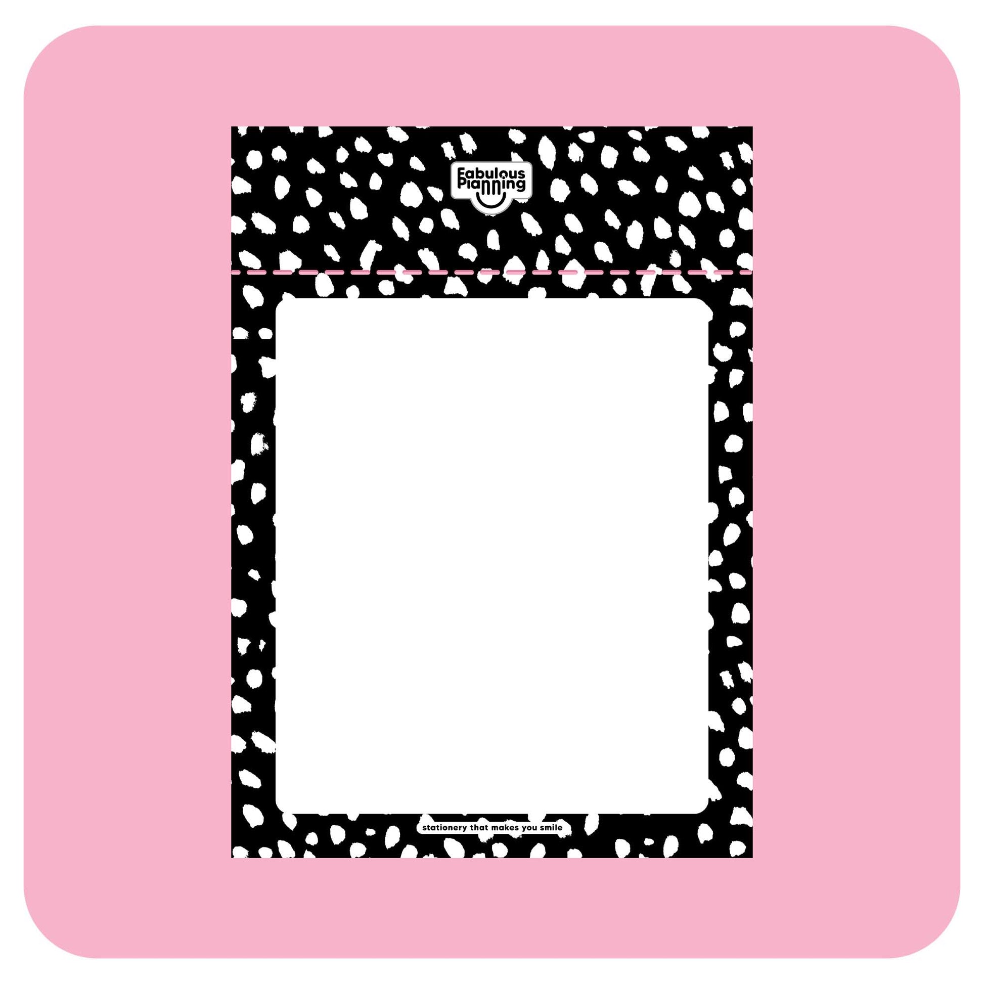 A5 Refill Pad - Dalmatian - Fabulous Planning - A5PAD - DALMAT - BLANK - SCREW - MAG